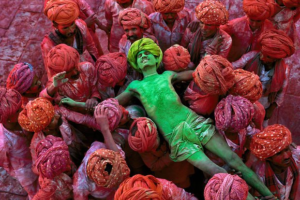 Picture: 22_Villagers participating in the Holi Festival.