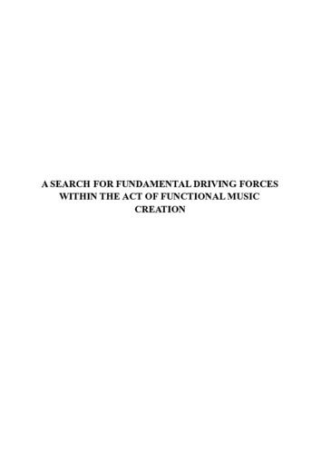 Bild:  A SEARCH FOR FUNDAMENTAL DRIVING FORCES WITHIN THE ACT OF FUNCTIONAL MUSIC CREATION