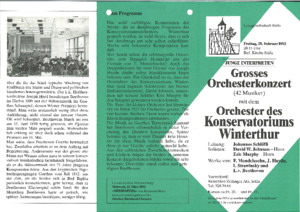 Bild:  1992.02.28.|Orchesterkonzert Konservatorium Winterthur