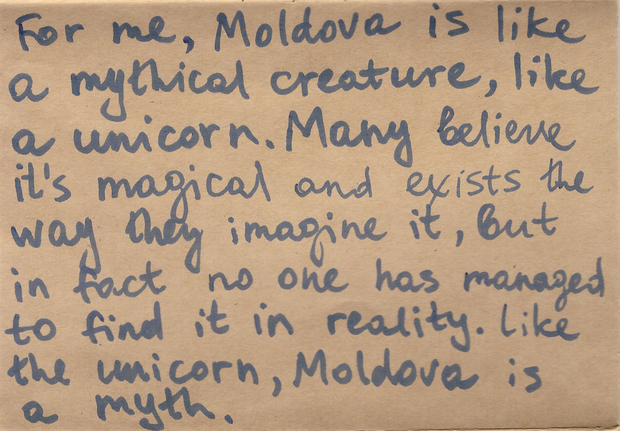 Picture: Writing about Moldova. Artiom Zavadovsky, Summer de(School)ing participant. „Taxonomy Moldova. Re-Searching“, 2019