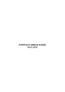 Picture: Portfolio Vertiefung Fotografie 2016 Amélie Korzil