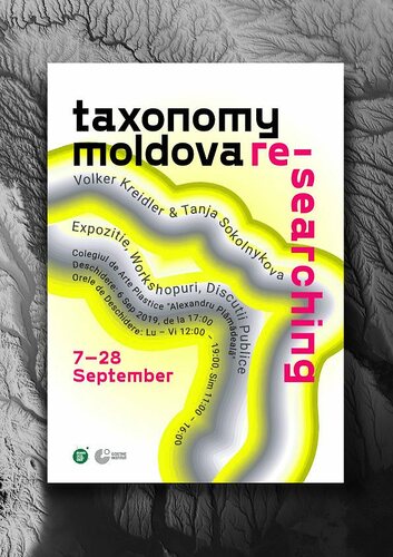 Bild:  Ausstellungsplakat «Taxonomy Moldova. Re-Searching», 2019