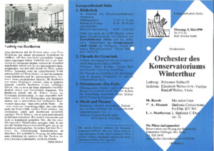 Picture: 1990.05.08.|Konzert Stäfa|Flyer-Programm
