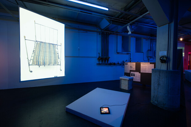 Bild:  Ausstellungsansicht «Zones of Potential Encounters», oxyd – Kunsträume, Foto: Andri Kaufmann Janutin, 2022
