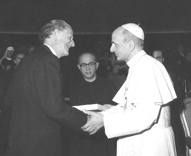 Bild:  Frank Martin und Papst Paul VI