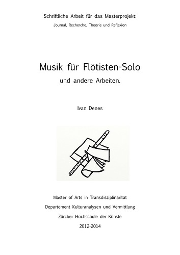 Bild:  Musik für Flötisten-Solo und andere Arbeiten