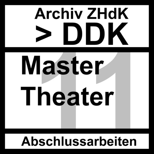 Bild:  Set-Cover Abschlussarbeiten DDK MA Theater - 2011
