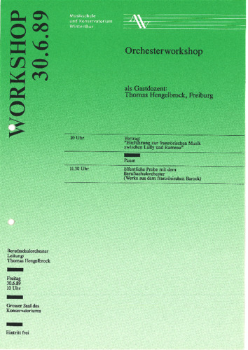 Picture: 1989.06.30.|Orchesterworkshop Thomas Hengelbrock