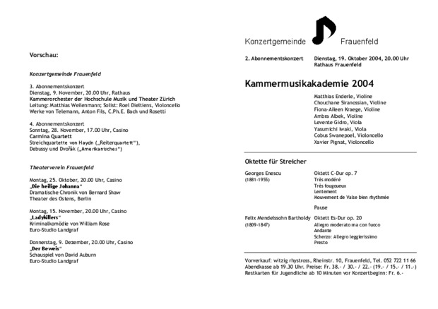 Picture: 2004 Kammermusikakademie