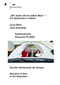 Picture: "Wir sitzen alle im selben Boot" - Ein Sprichwort in Aktion. Praktikum KST von Luisa Blom und Julia Schneider 