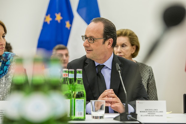 Bild:  François Hollande an der ZHdK