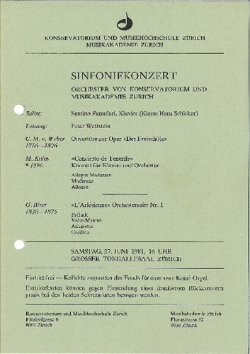 Bild:  1981.06.27.|Sinfoniekonzert