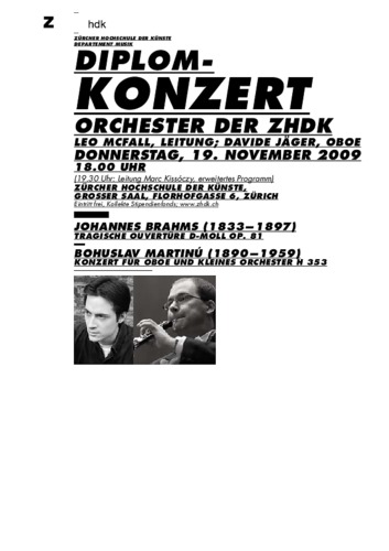 Bild:  Flyer Diplomkonzert