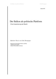 Picture: Der Balkon als politische Plattform