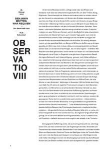 Picture: Observatio-Texte I-X von Ruth Schweikert, Observer-in-Residence 2012/13