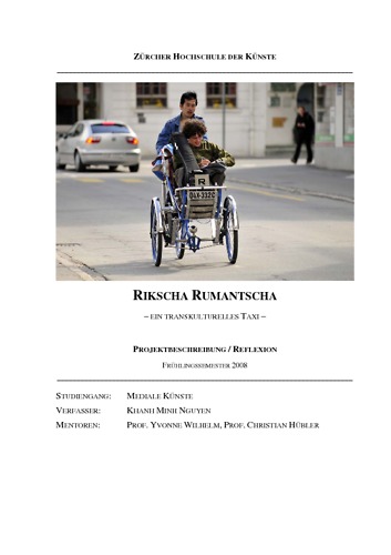 Bild:  Rikscha Rumantscha - Ein transkulturelles Taxi