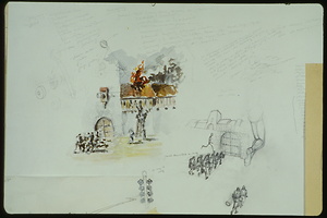 Bild:  Rekonstruktion Schlacht in Glanzenberg (Skizze)