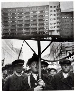 Picture: Soviet Workers with a model of planned housing