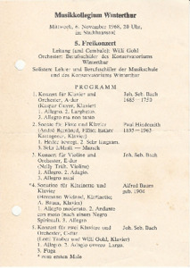 Picture: 1968.11.06. | Musikkollegium WInterthur | 5. Freikonzert