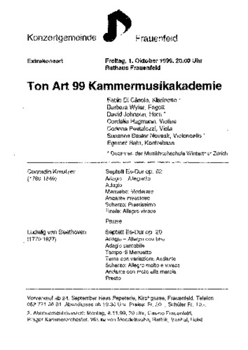 Picture: 1999 Kammermusikakademie