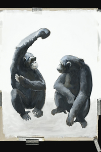 Bild:  Zwischen Affen