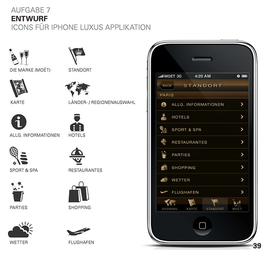 Bild:  iPhone Application Icon Design - MOËT & CHANDON