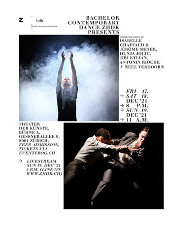 Bild:  Programm: Bachelor Contemporary Dance presents