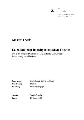 Picture: Laiendarsteller im zeitgenössischen Theater