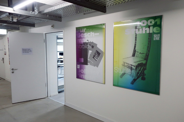 Picture:  Plakatausstellung «Design Lab #7: Sprich mit mir! Die Sammlung befragen» im Toni-Areal auf Ebene 4 im Turm
