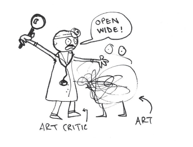 Picture: Art critic. Illustration: Rada Leu