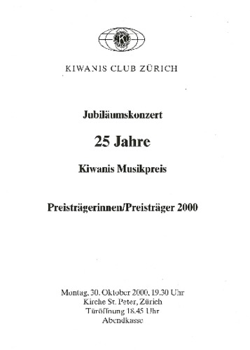 Picture: Kiwanis Musikpreis 2000