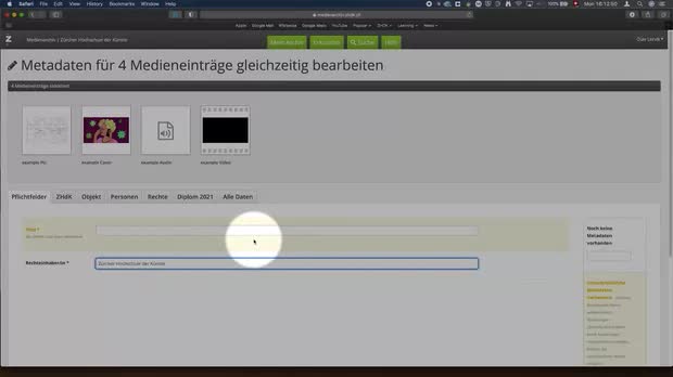 Bild:  Tutorial - Upload and format a project on the media archive