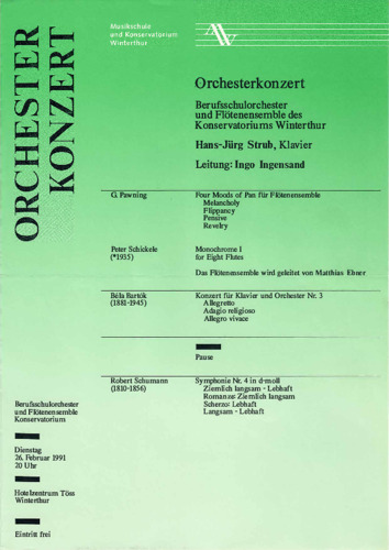 Bild:  1991.02.26.|Orchesterkonzert Konservatorium Winterthur