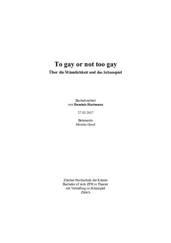 Picture: To gay or not too gay?