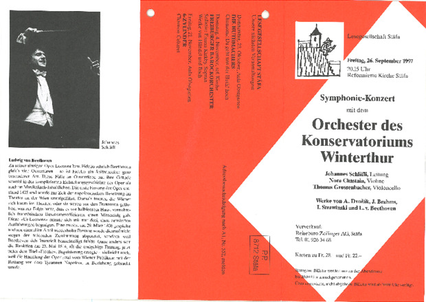 Bild:  1997.09.29.|Konzert|Konservatorium Winterthur|Programm