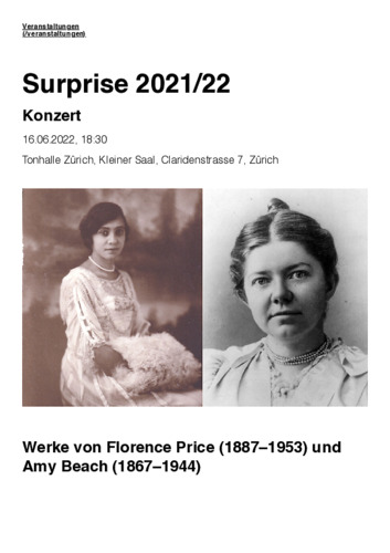 Picture: 2022.06.16.|Surprise|Werke von Amy Beach und Florence Price