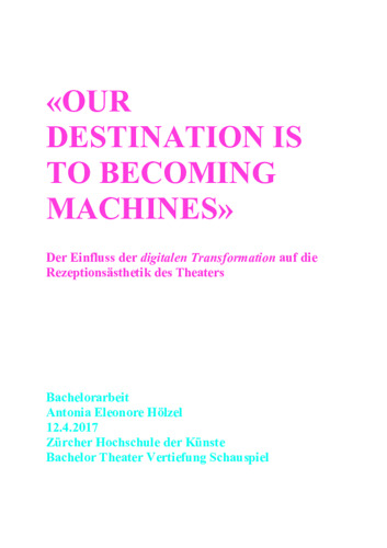 Bild:  «OUR DESTINATION IS TO BECOMING MACHINES»