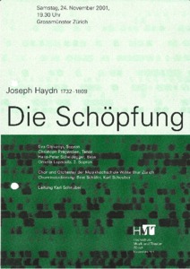 Bild:  2001.11.|Joseph Haydn - Die Schöpfung|Karl Scheuber, Leitung