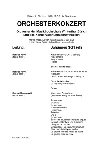 Picture: 1999.06.30.|Orchesterkonzert Winterhtur