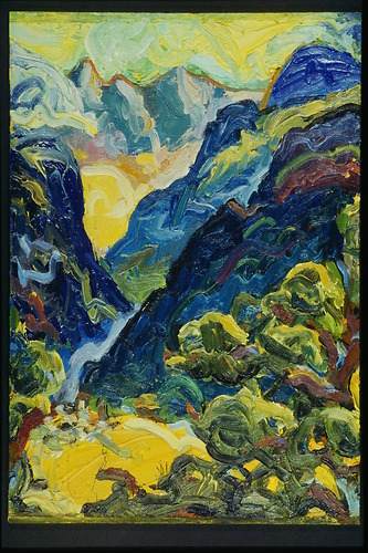 Picture: Gemälde: Studienreise Bondo, Bergell
