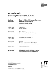 Bild:  2000.02.10.|Abendmusik|Beat Schäfer, Leitung