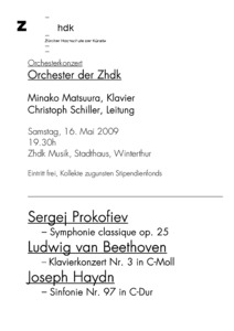 Bild:  Orchesterprojekt Mai 2009