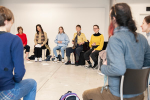 Picture: MFA Symposium Feeling Molecularized, 2019, workshop by Sophie Jung, photo by Jonathan Daza Ospina