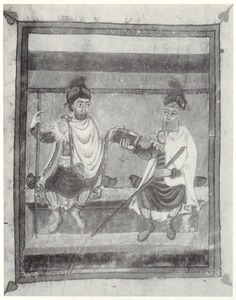 Bild:  Boèce et son beau-père Symmaque, artisans de la renaissance des lettres sous Théoderich.