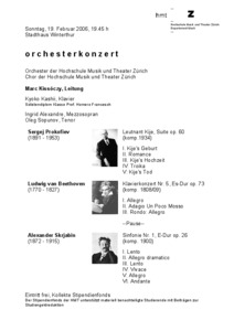 Picture: 2006.02.19.|Orchester der HMT|Marc Kissóczy, Leitung