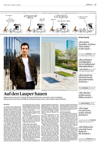 Bild:  Nicola Brusa: „Auf den Lauper hauen“, Tages-Anzeiger, Druck, 28.04.2018, S. 23.