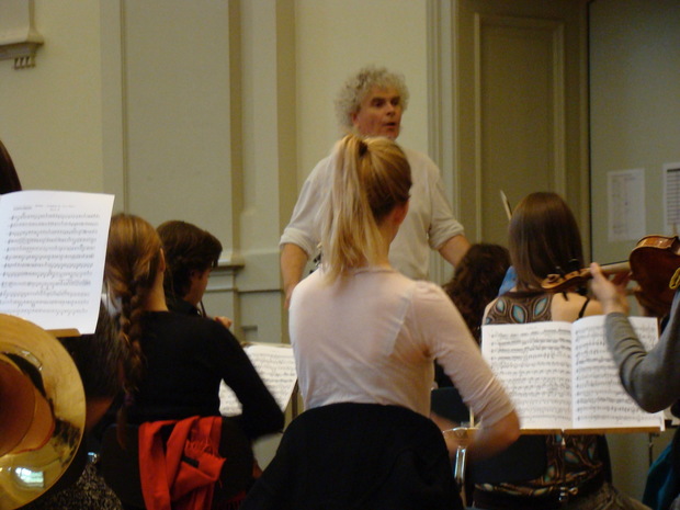 Bild:  Orchesterworkshop mit Sir Simon Rattle