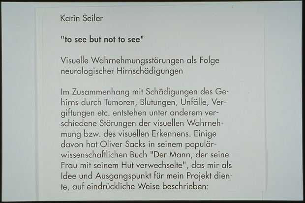 Bild:  "to see but not to see" (Abschlussarbeit 1992)