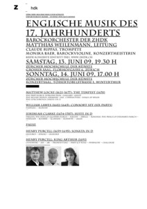 Picture: 2009.06.13./14. Programm Englische Musik 17JH