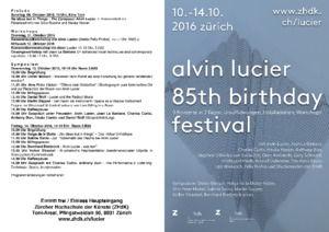 Picture: 2016.10.10.-14.|Alvin Lucier|85th Birthday Festival
